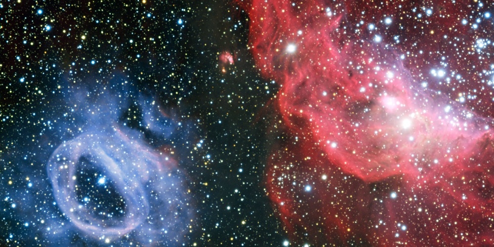 Detailrijke opname van een stervormingsgebied in de Grote Magelhaense Wolk 