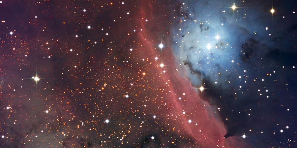 Opname van NGC 6559 gemaakt door de Deense 1,54-meter telescoop van de ESO-sterrenwacht op La Silla