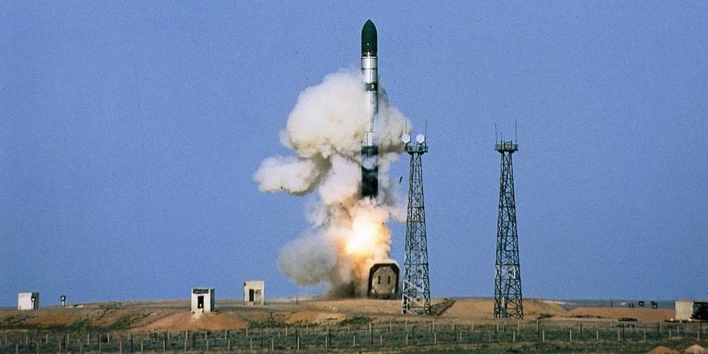 Lancering van een Dnepr raket