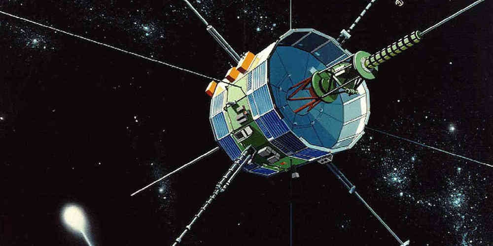 Artistieke impressie van de ISEE-3 satelliet