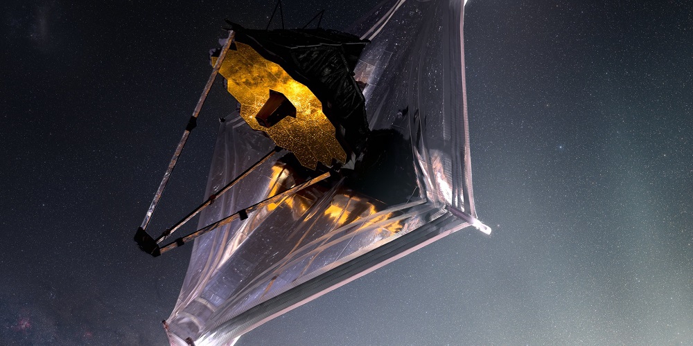 Artistieke impressie van de James Webb Space Telescope.
