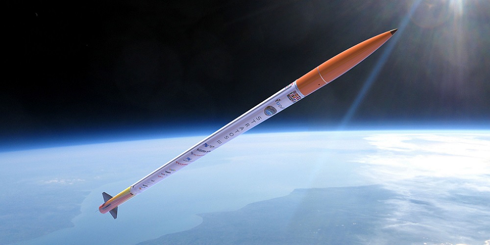 Artistieke impressie van de Stratos III raket.