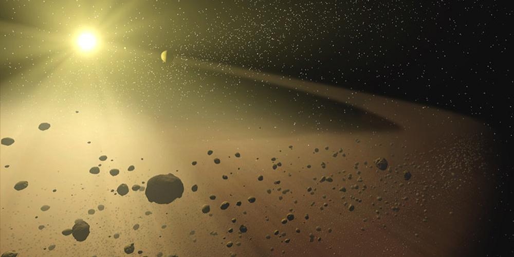 Artistieke impressie van de asteroïdengordel