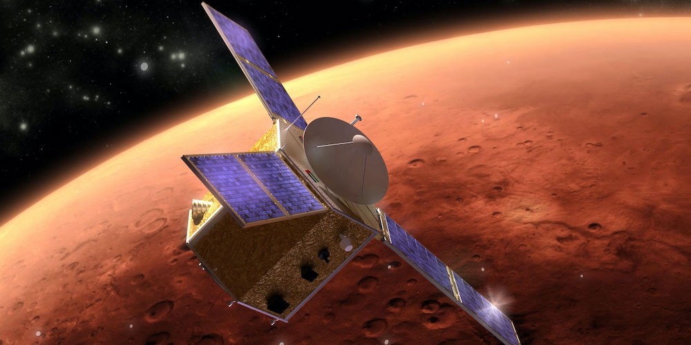 Artistieke impressie van de Hope Mars Mission.