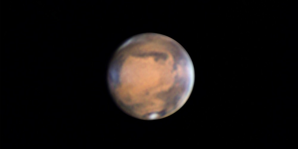 De planeet Mars gefotografeerd op 17 maart 2014