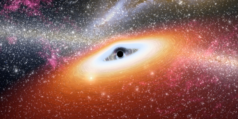 Artistieke impressie van een zwart gat