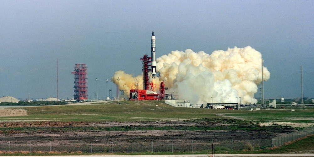 Lancering van een Gemini ruimtecapsule vanop Cape Canaveral