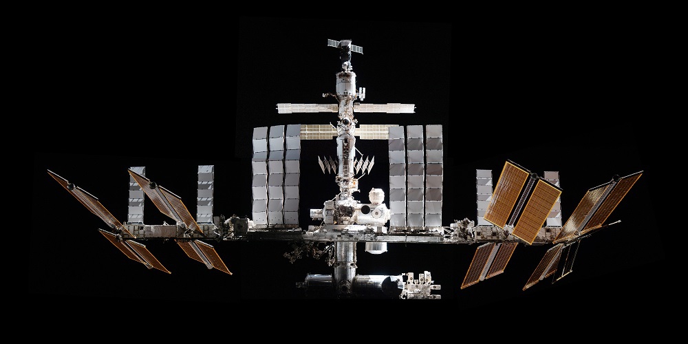Het ISS ruimtestation. 