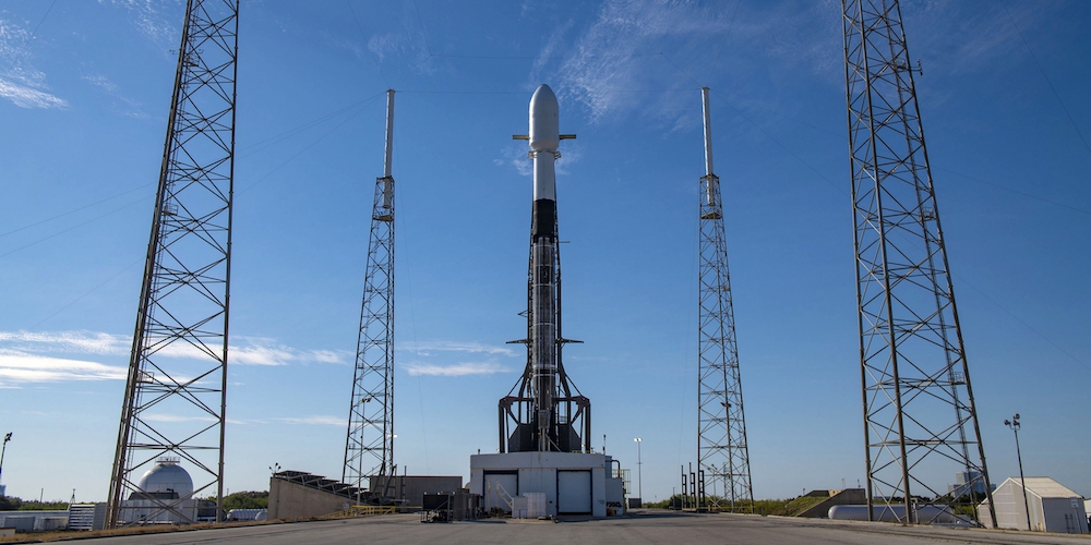 De Falcon 9 raket van SpaceX.