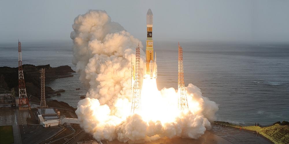 Lancering van een Japanse HTV vrachtmodule