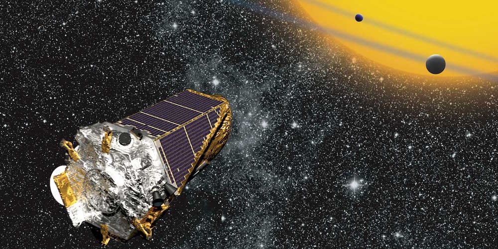 Artistieke impressie van de Kepler ruimtetelescoop