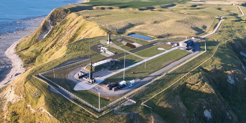 Het Rocket Lab Launch Complex 1 in Nieuw-Zeeland. 