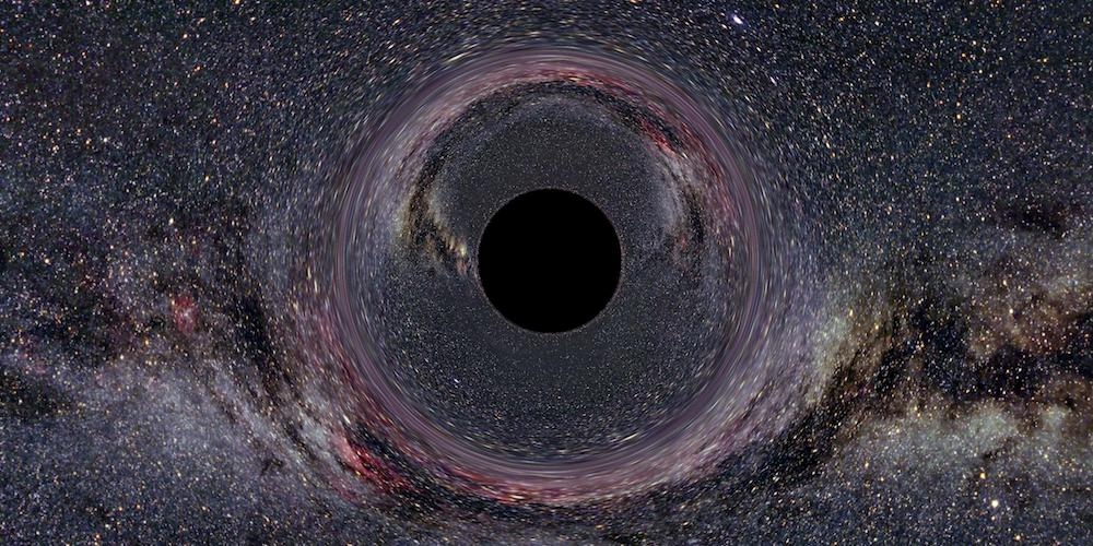 Artistieke impressie van een zwart gat.