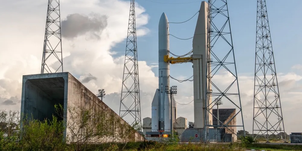 What satellites will the first Ariane 6 rocket launch into space?