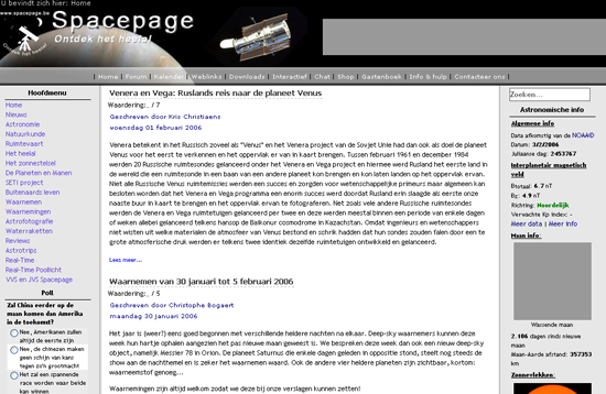 Spacepage in 2006